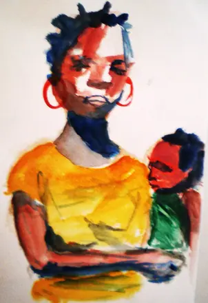 Mujer Angola. Acuarela sobre papel. 2008 (2)