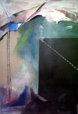 Echelle 11. óleo sobre lienzo.