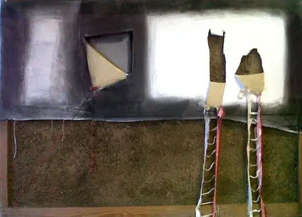 Echelle 4.collage sobre bastidor. 100x60cm. 2012